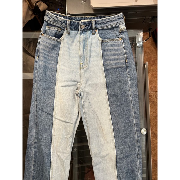 PacSun Denim - PacSun Two Tone Colorblock Boyfriend Jeans Size 27 Blue Denim
